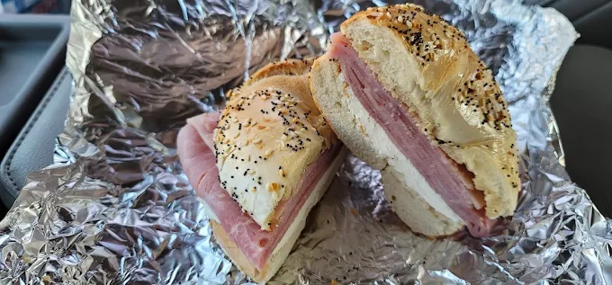 Ham & cream cheese bagel
