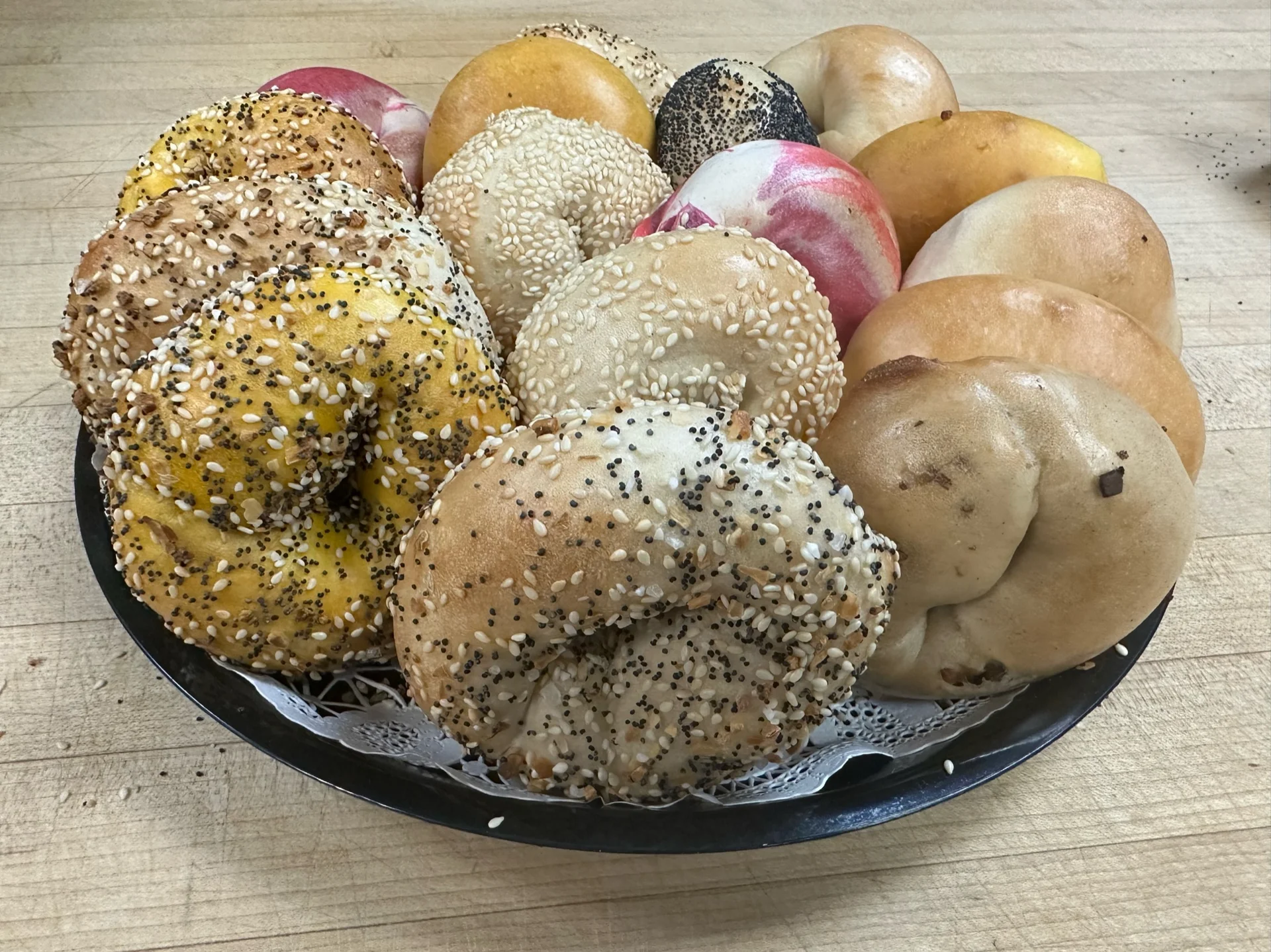 Assorted bagel platter